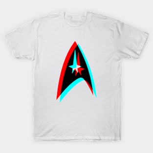 Retro 3D Glasses Style - Star Trek insignia T-Shirt